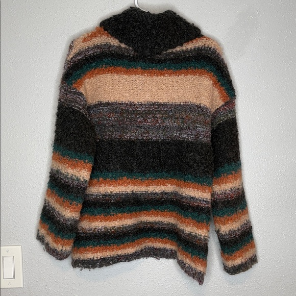 Moth Anthropologie Murray Striped Mohair Wool Turtleneck Chunky Sweater Small - Picture 6 of 6